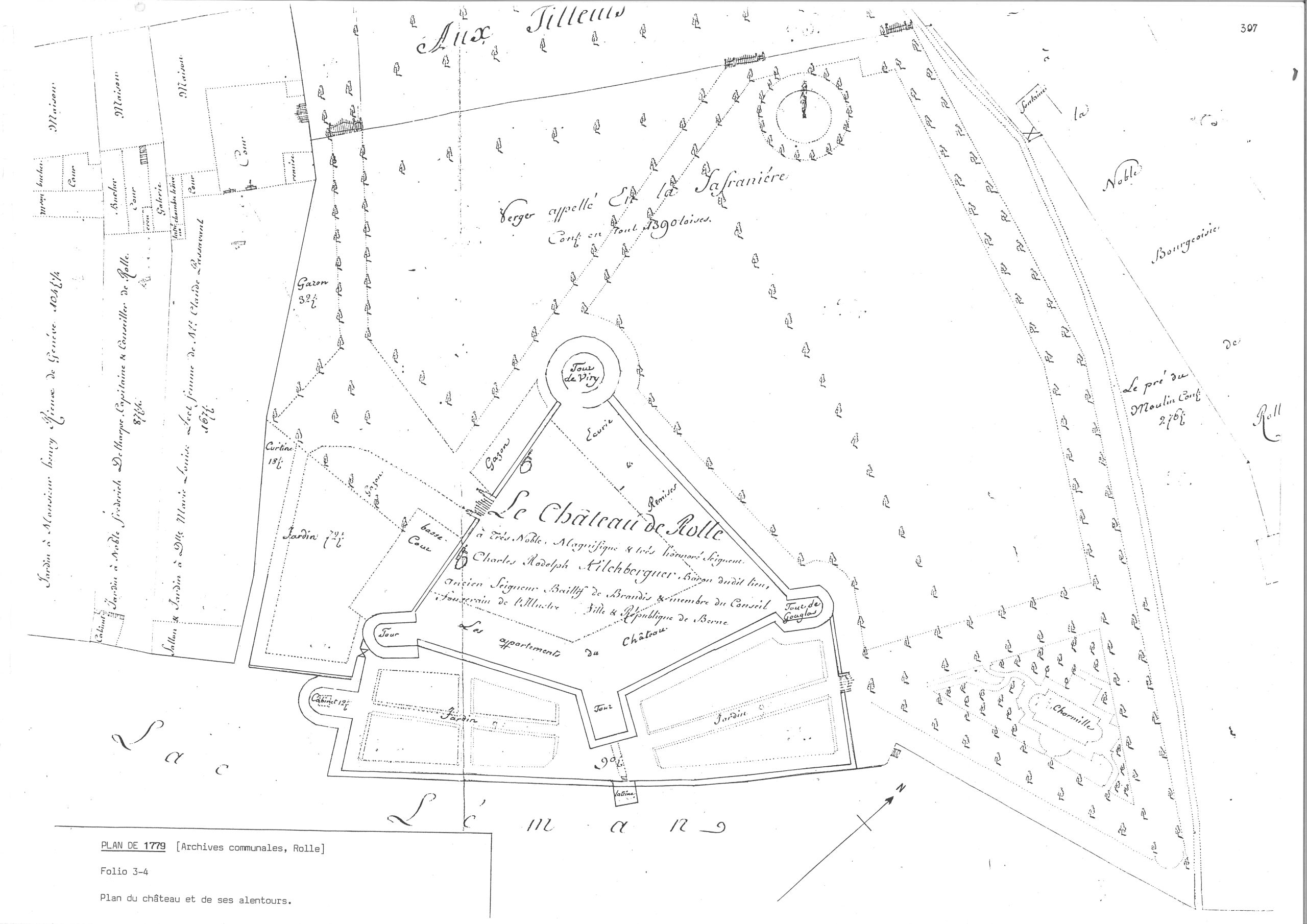 Plan du Château en 1779 Plan du Château en 1779