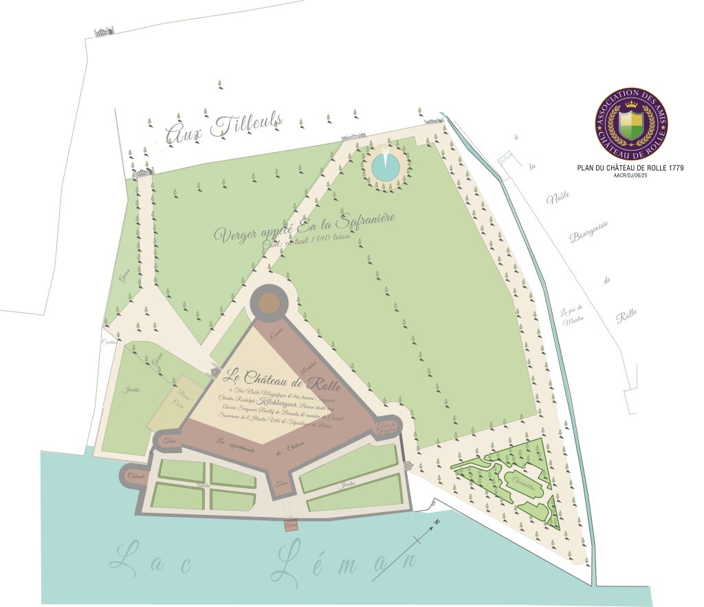 Plan du Château de Rolle en 1779